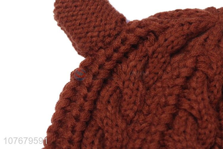 Cute Design Winter Warm Knitted Beanie Hat For Children
