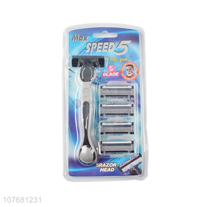 Most popular 5blade shaving razor with pivoting head