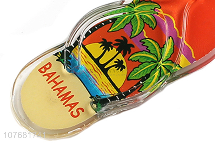 Factory direct sale flip flops key chain plastic keyring for souvenir