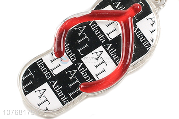 Good sale beach slipper key chain acrylic keychain key ring