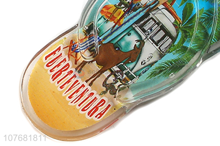 Good price beach slipper key chain plastic keychain key ring