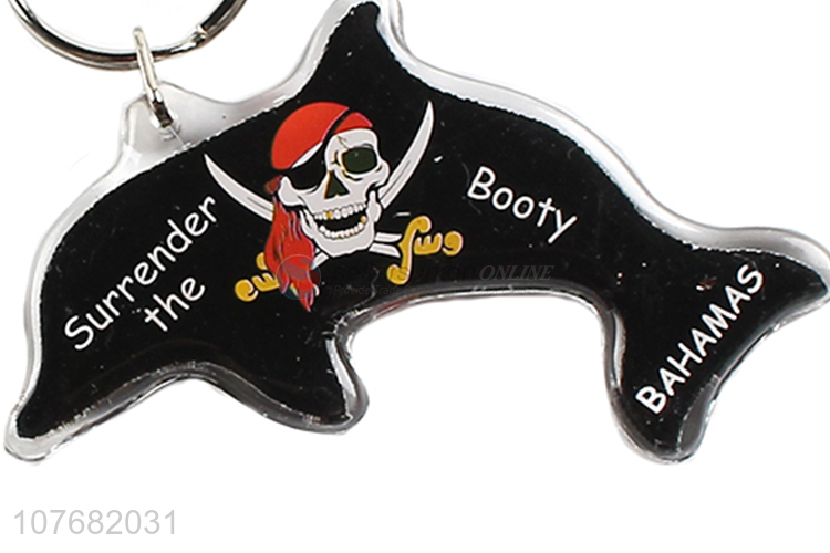 Promotional dolphin key chain acrylic keychain key ring
