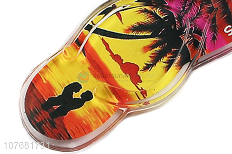 Wholesale beach slipper key chain plastic keychain key ring