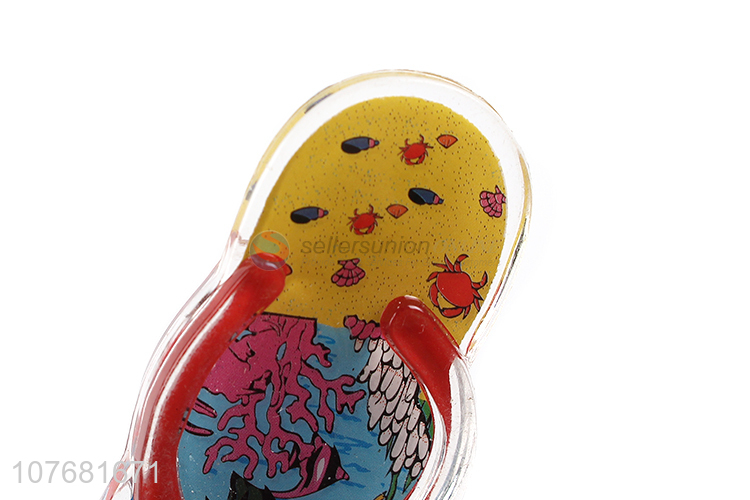 Creative design beach slipper key chain plastic keychain key ring