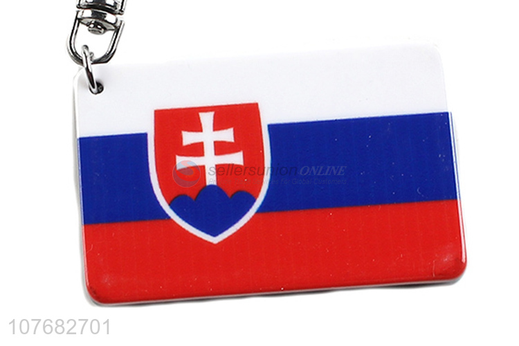 New arrival national flag key chain acrylic keyring for souvenir