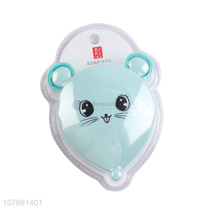 Good quality cartoon mouse shape plastic soap box soap holder