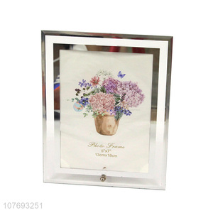 Modern Style Glass Picture Frame Desk Photo Frame With Standoff
