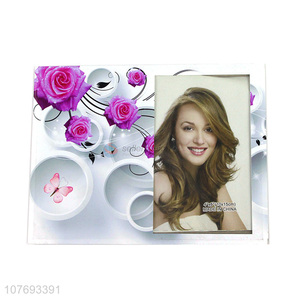 Modern Design Flower Pattern Rectangle Photo Frame Glass Picture Frame