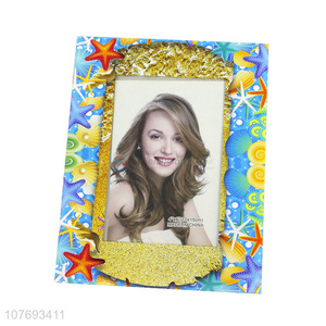 Good Sale Shell Pattern Rectangle Desk Picture Frame Glass Photo Frame