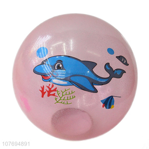 Cheap sticker cartoon inflatable plastic labeling play <em>toy</em> <em>balls</em> 