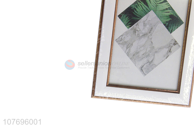 Hot sale white plastic photo frame tabletop ornaments