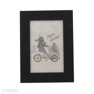 Wholesale black picture frame simple imitated wood picture frame