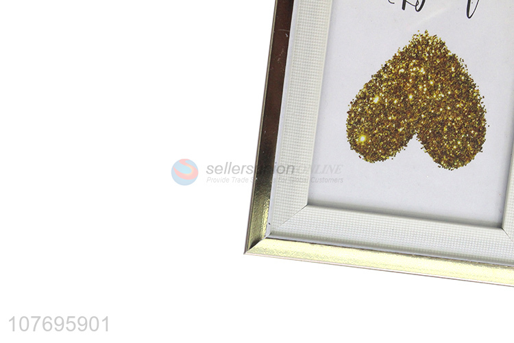 Good quality silver plastic photo frame tabletop ornaments