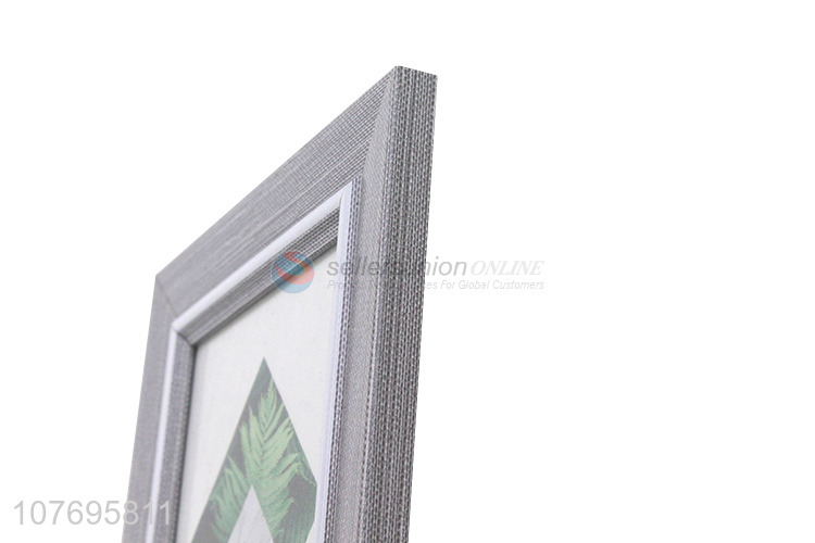 Low price decorative standing picture frame gray gird photo frame