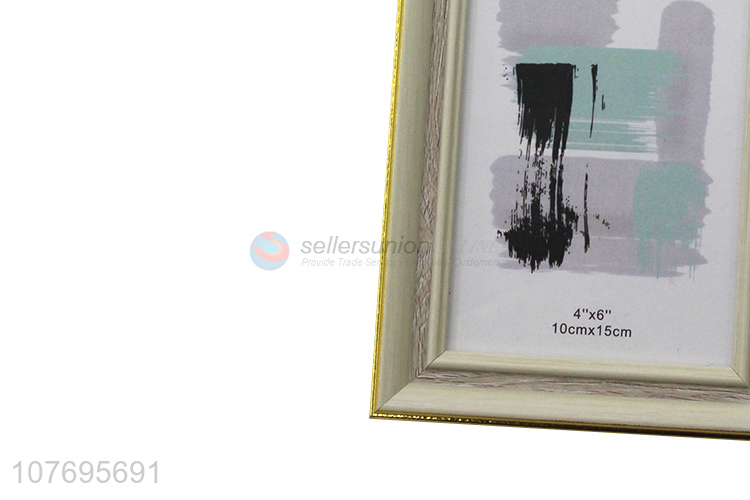 Recent product gold-rimmed plastic picture frame for home decoration