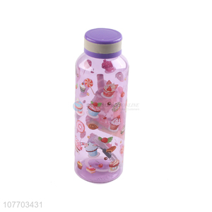 Wholesale purple cartoon water cup can carry portable water bottle