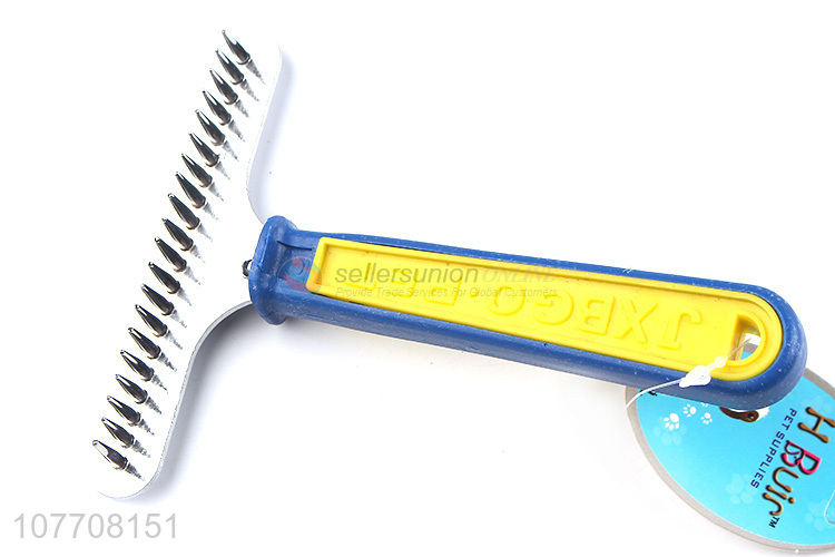 Hot-selling pet grooming supplies pet hair removal single row nail rake comb