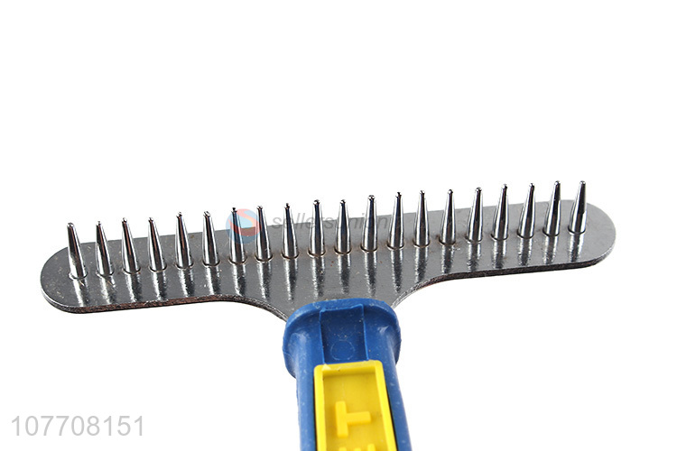 Hot-selling pet grooming supplies pet hair removal single row nail rake comb