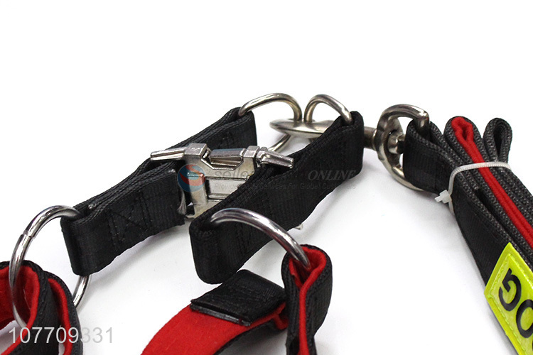 Top product adjustable durable vented vest harness leash for pets