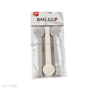Hot product rose shape plastic food bag clip sealing clip