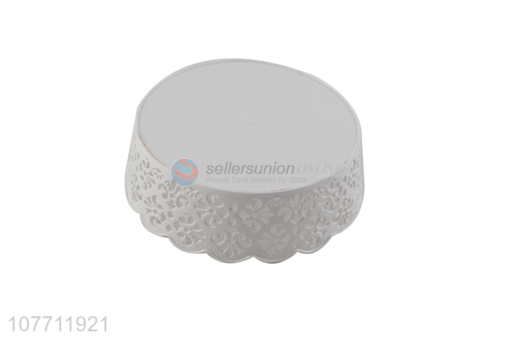 Tabletop round pierced plastic storage basket mini dust bin for sales promotion