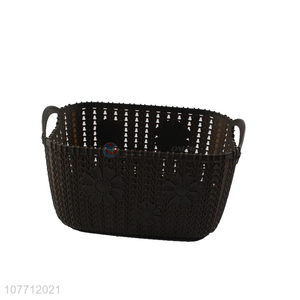 Household plastic storage basket rectangular kitchen basket for sales promotion