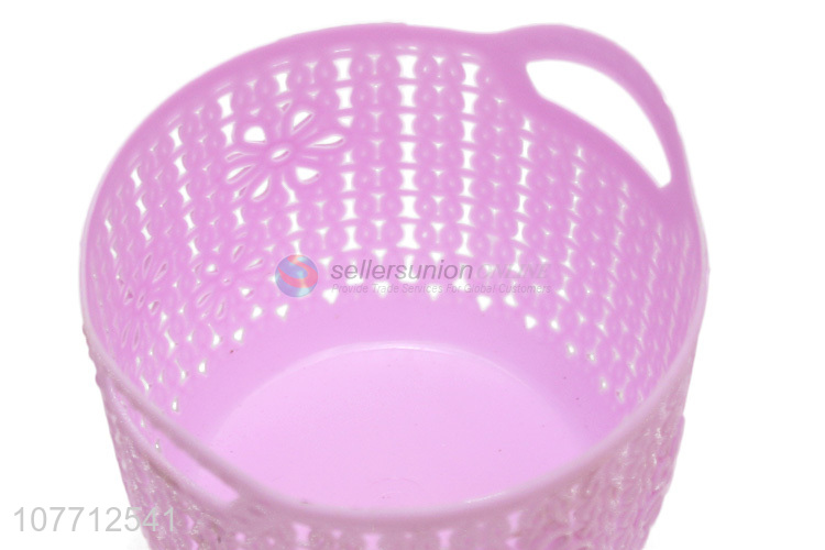 Wholesale Fashion Plastic Storage Basket With Handle For Household