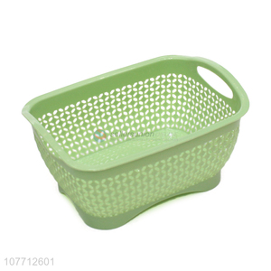 Good Sale Rectangle Plastic Storage Basket With Handle For Household