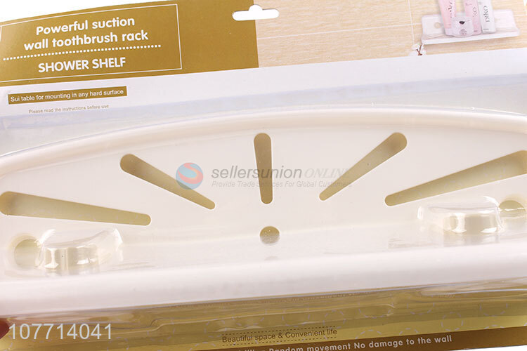 High Quality Powerful Suction Wall Toothbrush Rack Shower Shelf