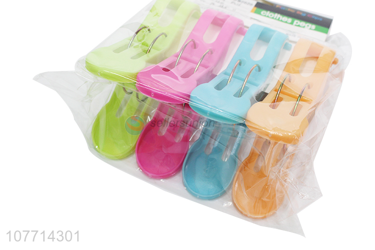 Hot Selling 4 Pieces Plastic Big Clips Best Clothes Pegs Set