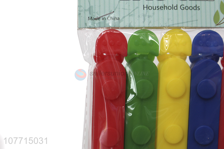 New Design Colorful Plastic Bag Clips Household Sealing Clips Set