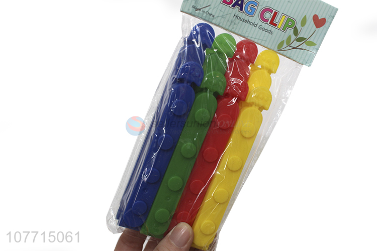 Hot Sale 4 Pieces Bag Clips Household Storage Sealing Clips Set