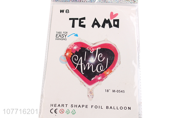 New design 18 inch Spanish Valentine's Day peach heart balloon