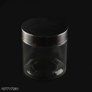 Good quality round food jar kitchen transparent glass sealed jar