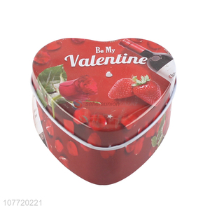 Hot sale love heart shaped tinplate box wedding candy gift box