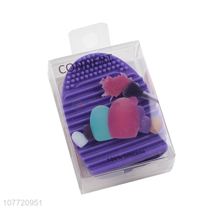 Fashion Design Makeup Brush Cleaner Cleaning Pad Silicone Brushegg