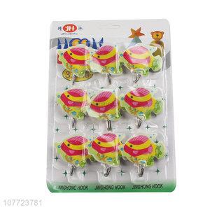 High quality 9 pieces cartoon heavy duty plastic sticky hooks