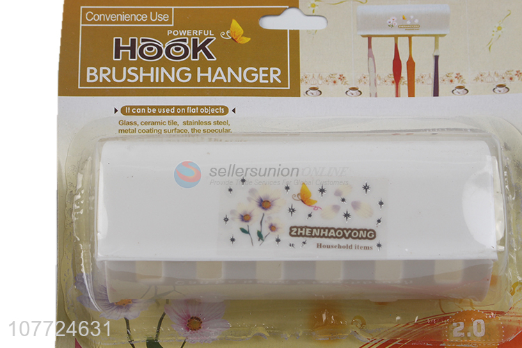 Hot selling wall mounted plastic toothbrush hanger eco-friendly toothbrush holder