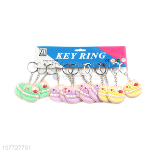 Recent products soft hamburger key chain pvc key chain bag pendant