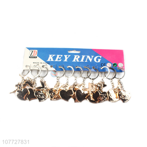 New arrival gold pvc heart key chain heart keychains promotional gift