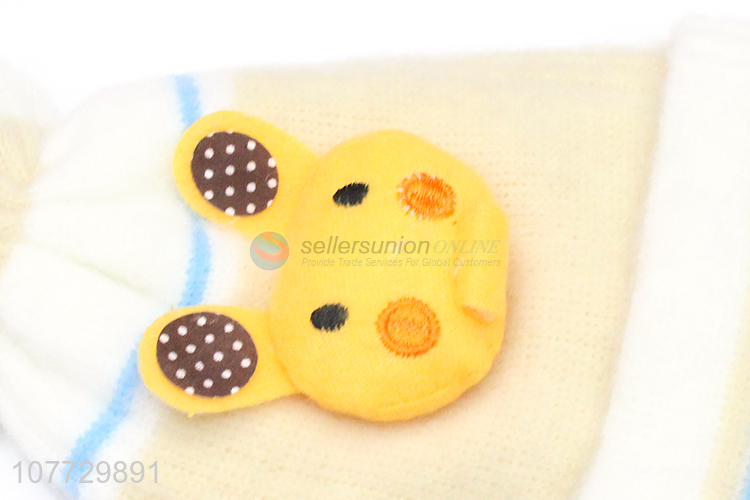 Most popular cartoon giraffe kids winter cap knitted beanie hat
