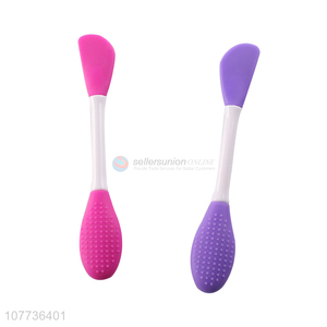 High quality double-end silicone mask brush facial cleaning brush beauty accessories