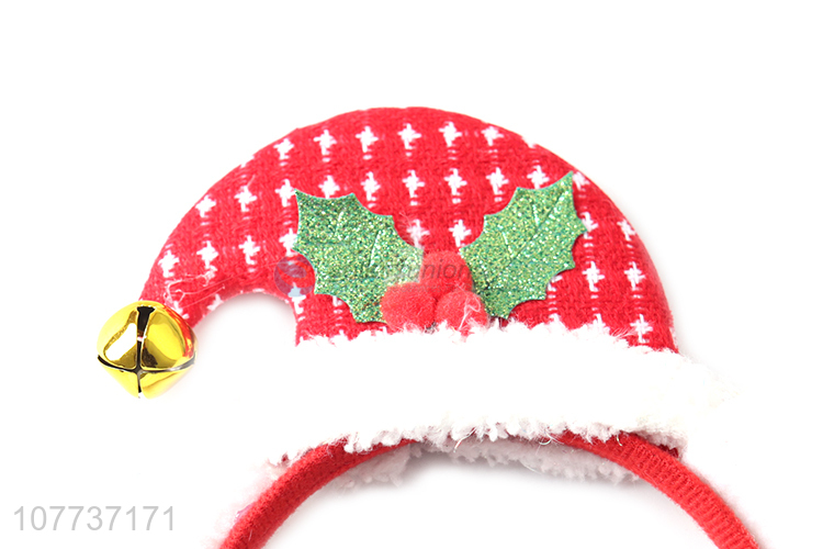 Hot selling Christmas headband party cosplay bells plush hat dress up headwear