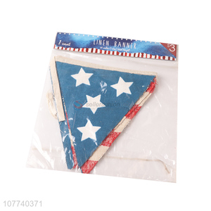 Creative linen pennant pendant tie-dye flag decoration strip