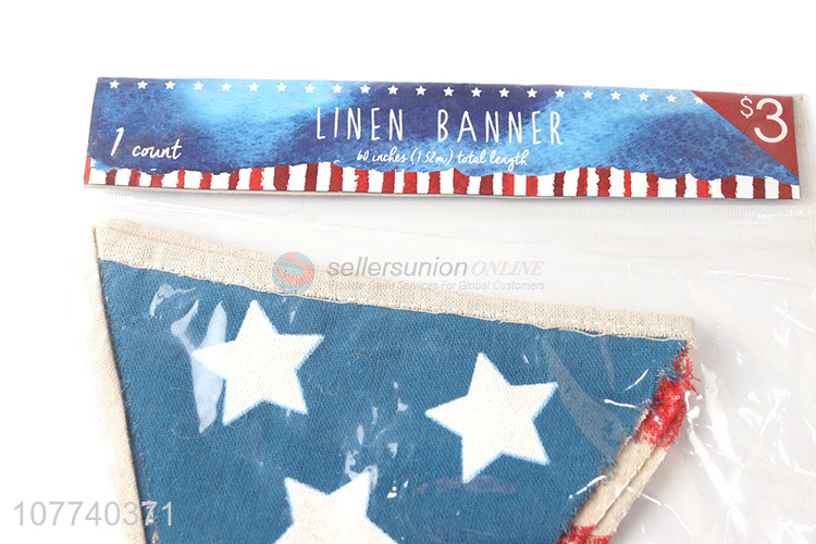 Creative linen pennant pendant tie-dye flag decoration strip