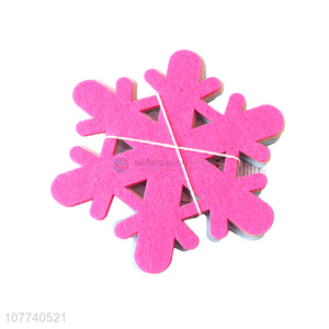 Hot selling multicolor hexagon snowflake Christmas party decoration piece