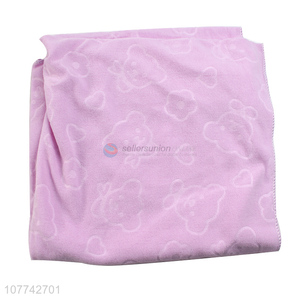 New design soft bath towel with cute bear pattern