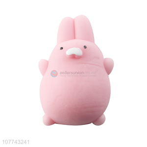 Low price pink rabbit shape decompression toy slow rebound toy