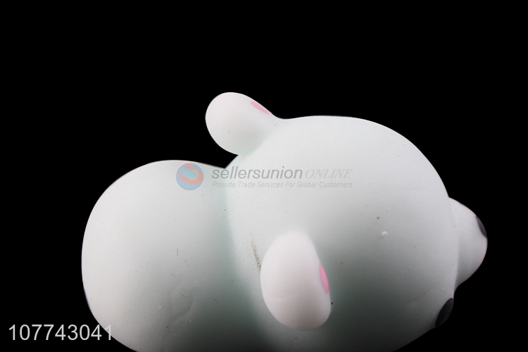 Innovative design small white bear shape rebound toy