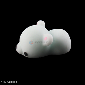 Innovative design small white bear shape rebound toy